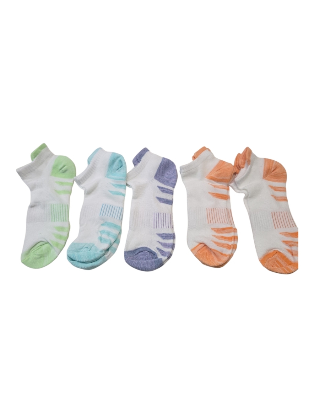 Loritta Women's Ankle Socks 5 Pair Assorted Pastel Colors NWOT